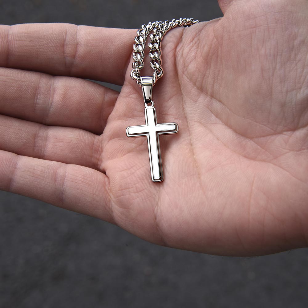 Little Brother Steel Cross Cuban Chain