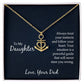 Daughter Anchor Heart Pendant Necklace