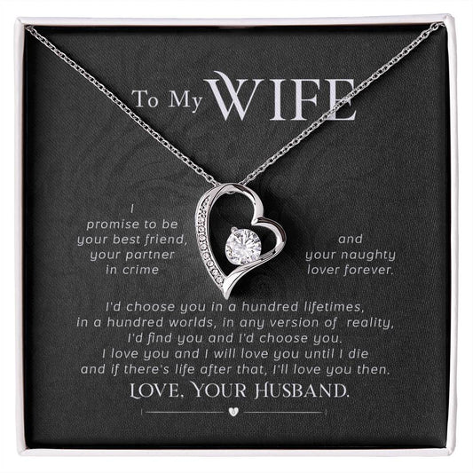 A Promise to my Wife Heart Necklace