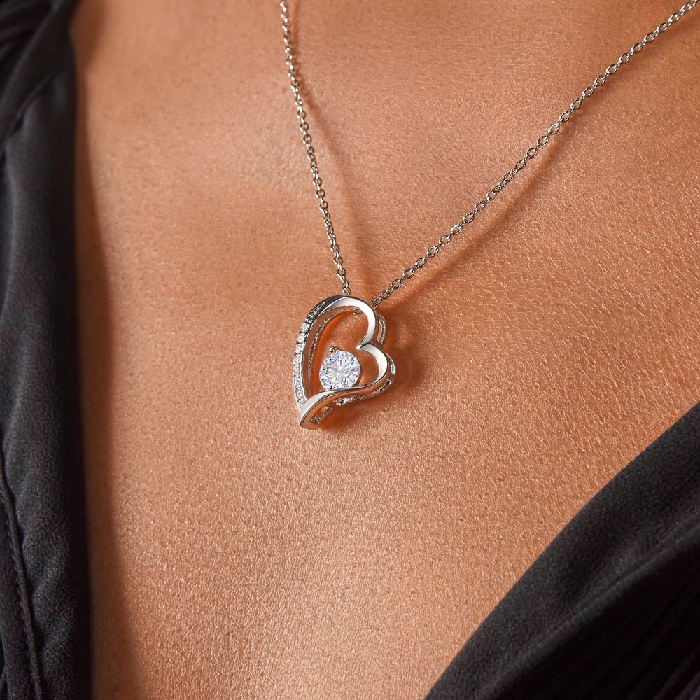 Lovely Aunt Forever Love Heart Birthday Necklace