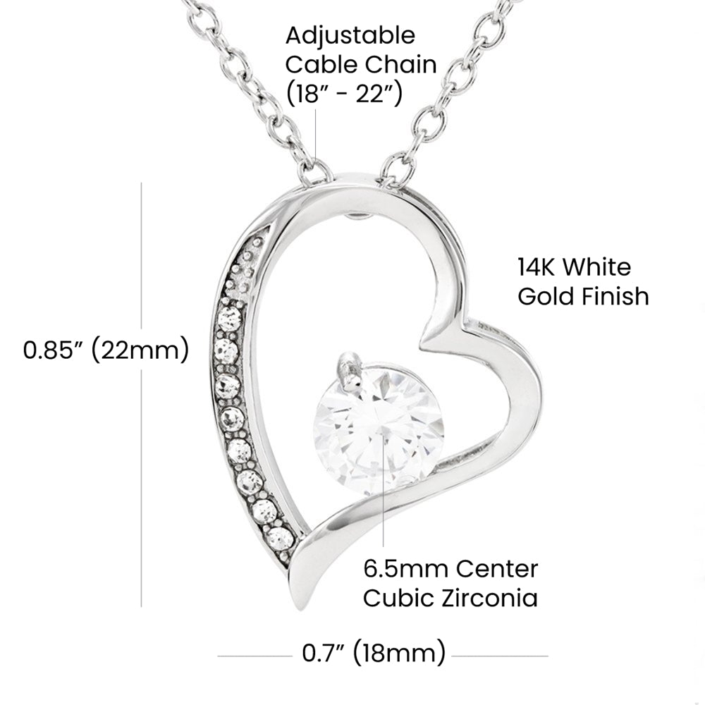 To my Mom Necklace with Forever Heart Pendant