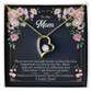 I love You Mom Heart Necklace and Pendant