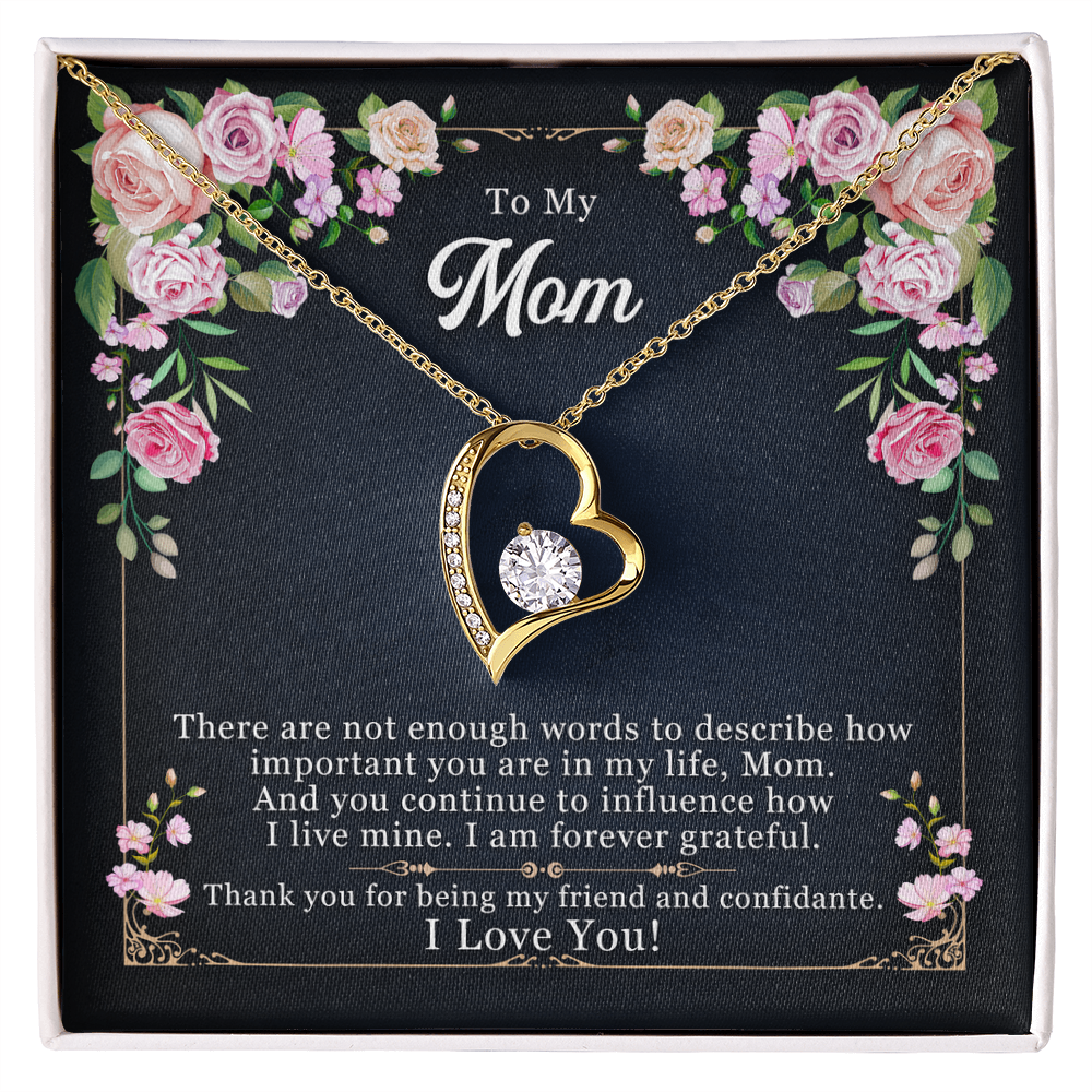 I love You Mom Heart Necklace and Pendant