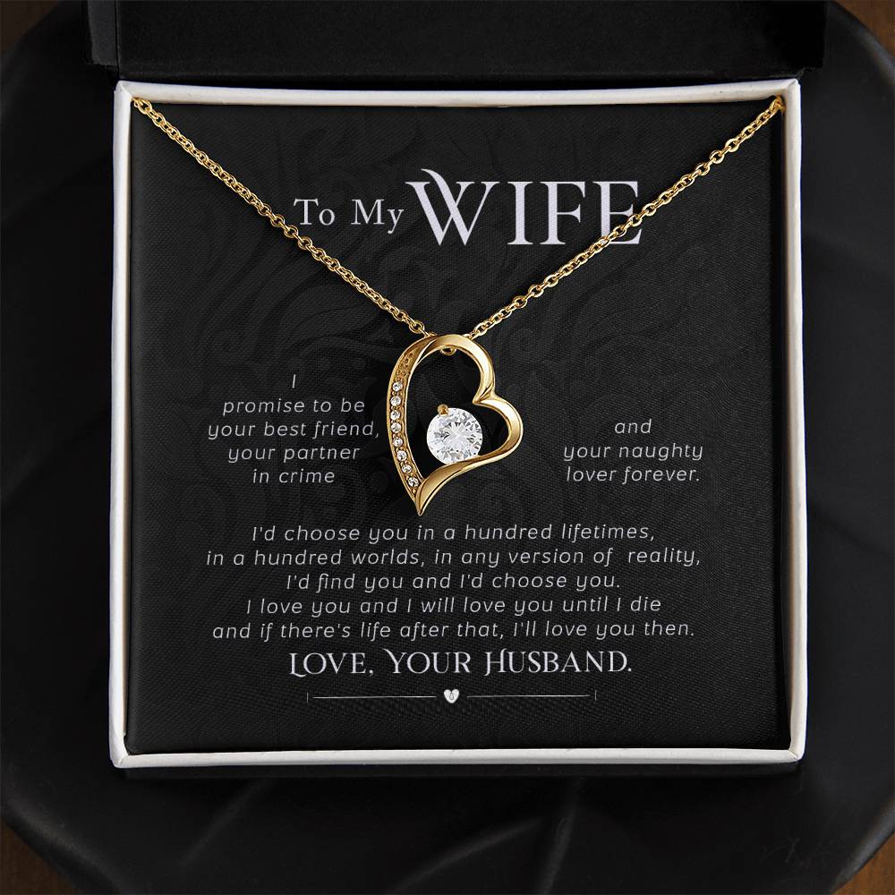 A Promise to my Wife Heart Necklace