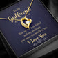 Girlfriend Heart Necklace Pendant Adjustable Chain