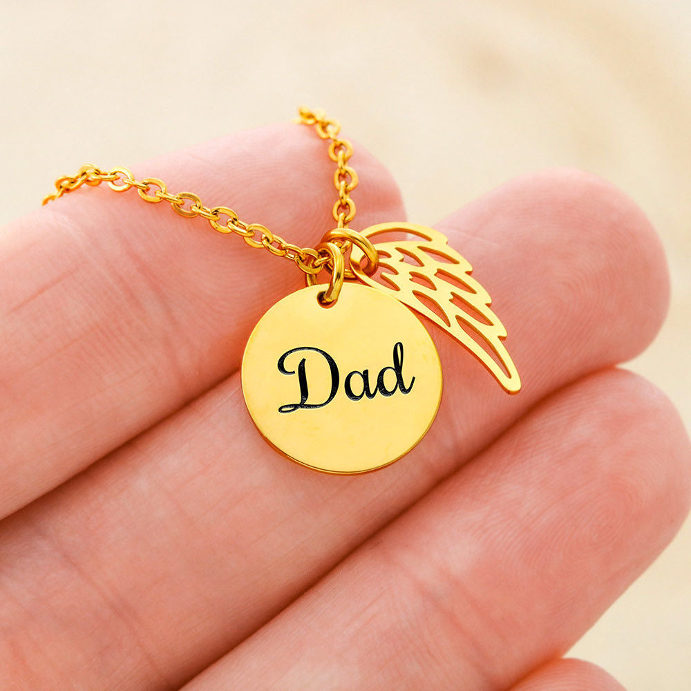 Heaven Hero Dad Memorial Chain