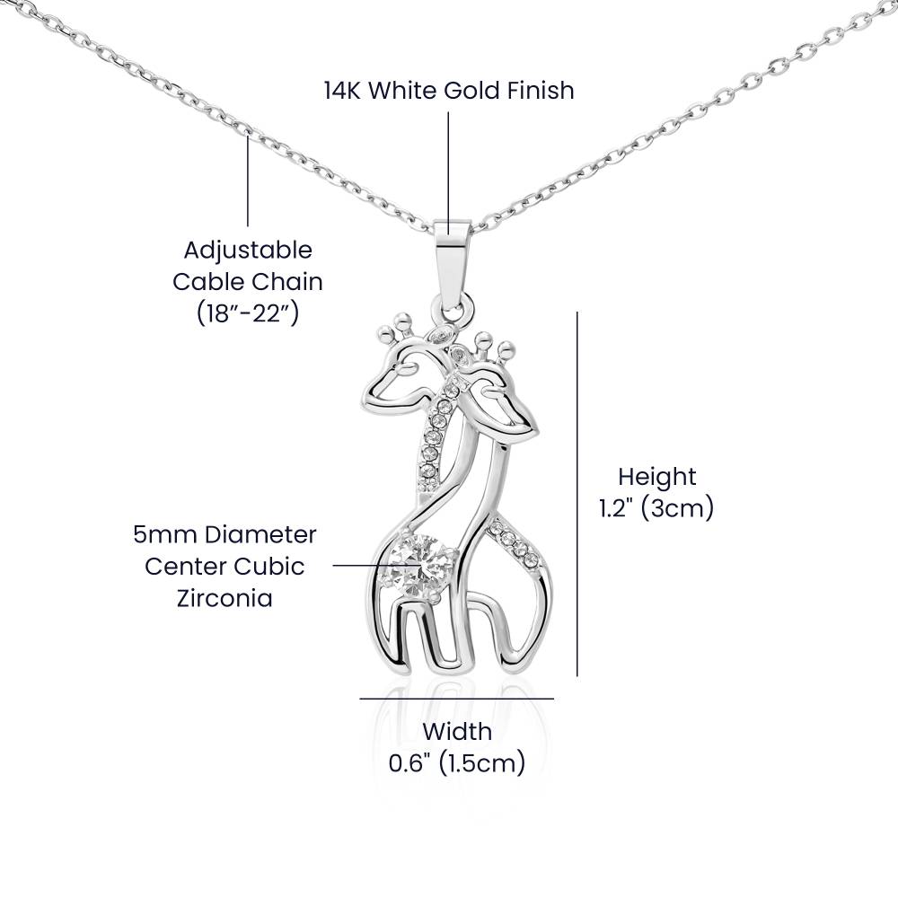 Goddaughter Giraffes Pendant Necklace