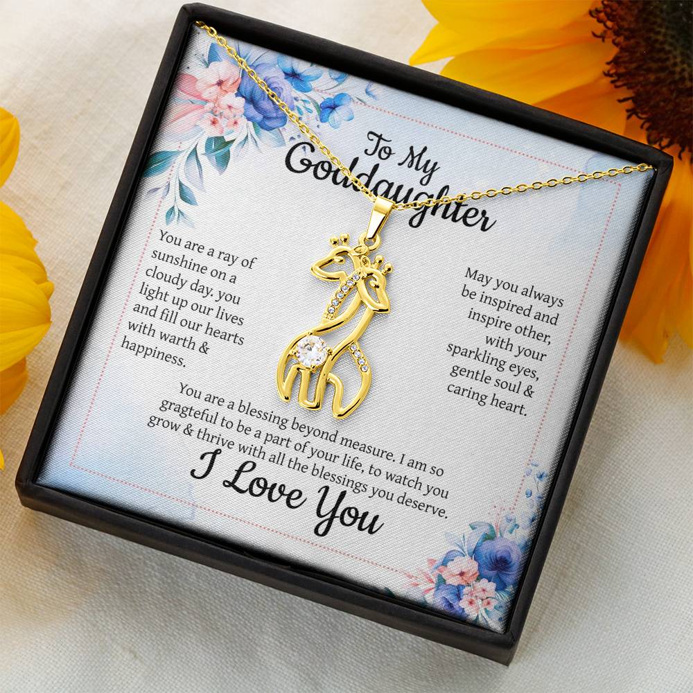 Goddaughter Giraffes Pendant Necklace