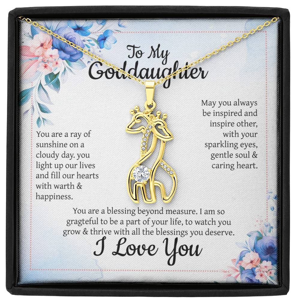 Goddaughter Giraffes Pendant Necklace